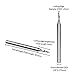 HQMaster 10-Pack End Mill Milling Cutter 1.5mm Cutting Dia. Spiral Router Bits CNC Bits 1-Flute Single Edged Cutting Engraving Bits Tungsten Steel 6mm Flute Length, 38.5mm OAL