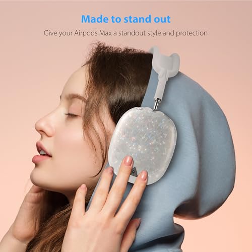 Accessoires protection AirPods Max coque colorée pailletée