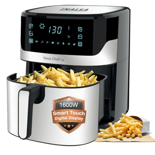 INALSA Air Fryer for Home 6.5L Capacity-1600 W with Digital Contr...