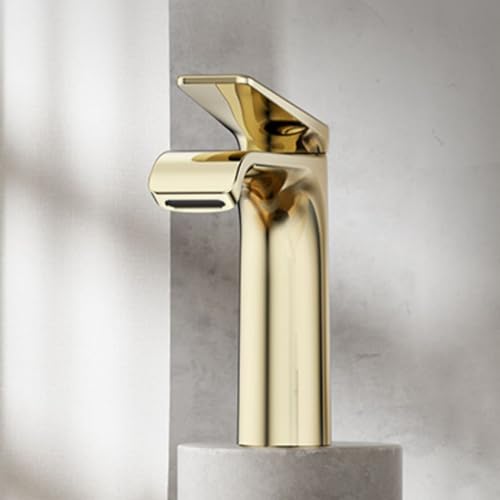 Mitigeur de lavabo cascade doré pour sublimer votre routine matinale - 8