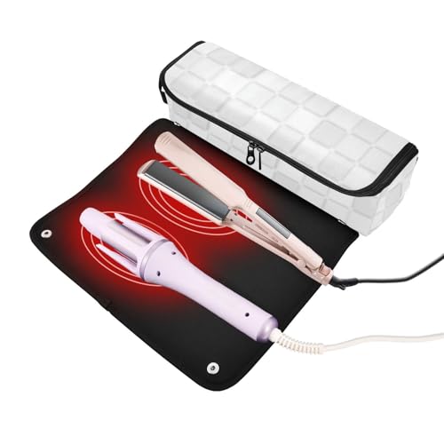 Bolso y tapete resistente al calor para herramientas de cabello miniatura 2