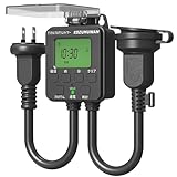 タイマーコンセント 屋外用 防雨型 キャップ付 デジタル液晶ディスプレイ ボタン タイマーコンセント 防雨プラグ 防雨キャップ付 イルミネーション クリスマス タイマー コンセント 毎日繰り返し 自動オン・オフ ON・OFFタイマー 自動点灯 装飾灯 ガーデンライト 玄関灯 防犯灯 照明器具 節電対策 消し忘れ防止 消灯時間設定 簡単設定