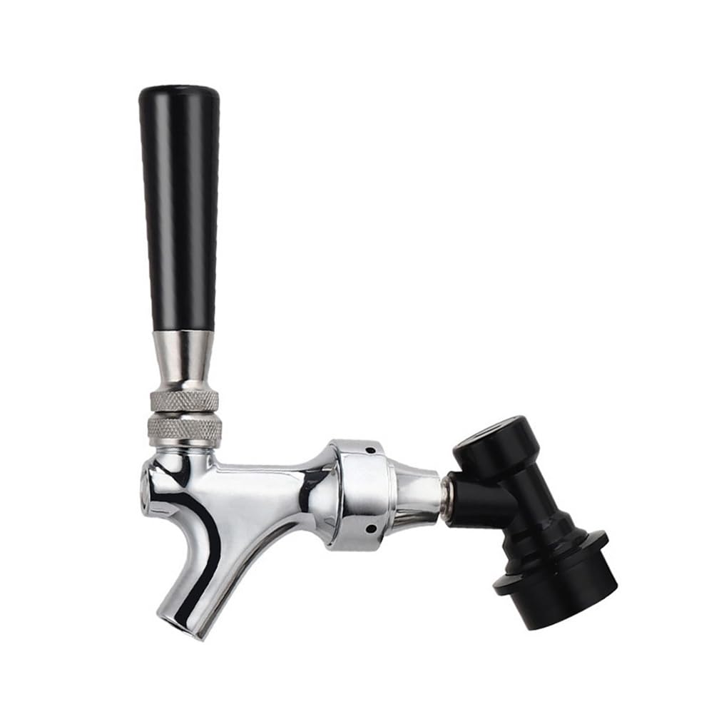 CTRLZS Beer Faucet Craft with Quick Disconnect Assembly,Chrome Liquid Ball Lock Dispenser for Home Brewing Soda Tap