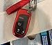 iJDMTOY Chrome Finish Red TPU Key Fob Protective Cover Case Compatible with Charger Challenger Dart Durango Journey, Grand Cherokee, Renegade, 200 300, etc