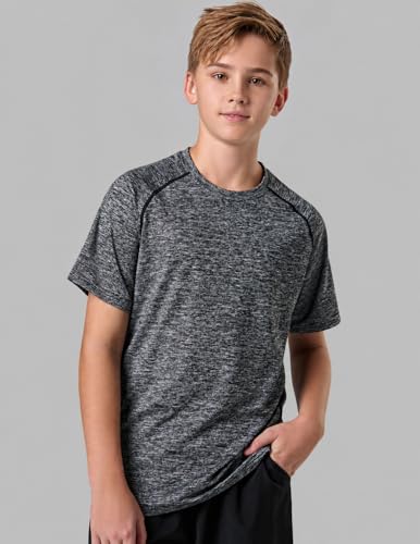 Image of 5 Pack Youth Boys Athletic Dry Fit T Shirts