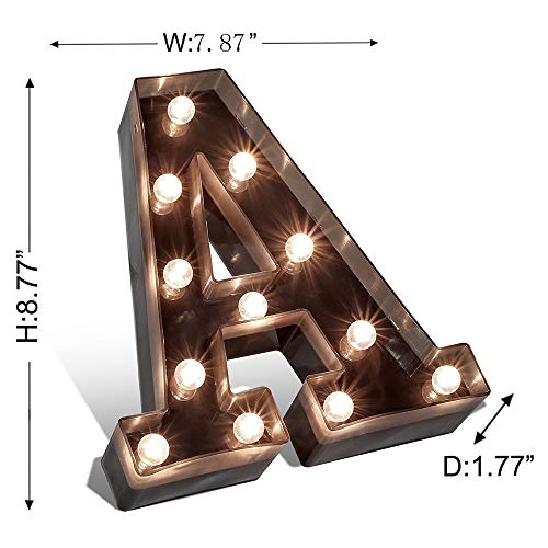 Led Marquee Letter Lights Cool Black Light Up Letters Sign For Wedding Home Party Bar Decoration Battery Powered Letter Decor-A #TOP2