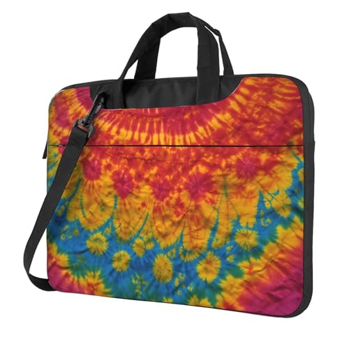 Bolsa para laptop Tie Dye Hippies con correa ajustable para ordenador de mujer y hombre