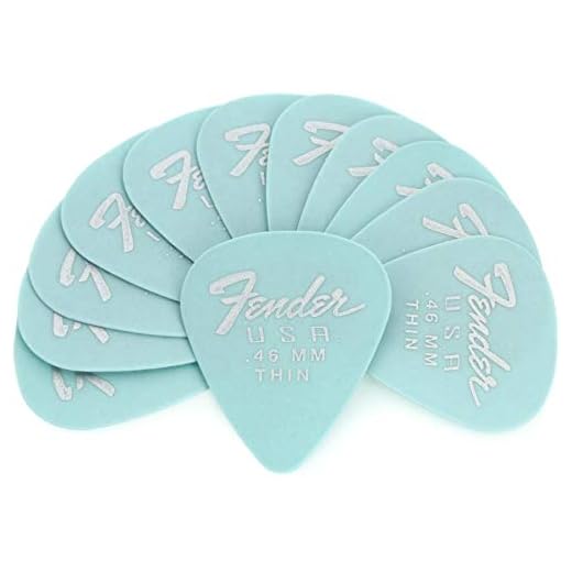 Fender Dura-Tone Guitar Picks 351 Shape, .46, Daphne Blue, 12-Pack