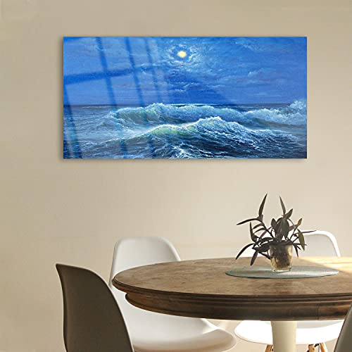 Tableau acrylique mer 100x50 cm décoration murale grand format - 3