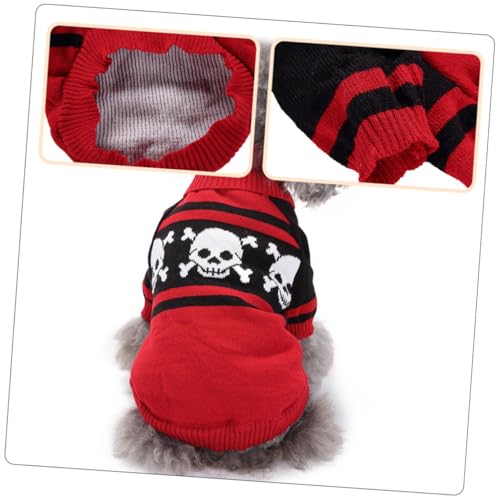Disfraz de Halloween para perro talla XL patrón de calavera miniatura 5
