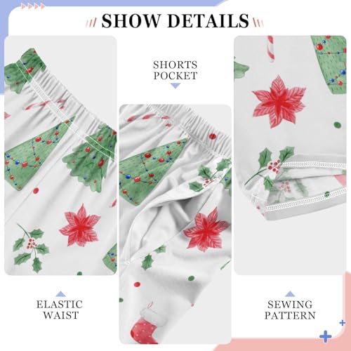 Boys' Pants Christmas Tree Socks Candy Long Bottoms Jogger Pants Elastic Waist Trousers with Pockets S-XL4