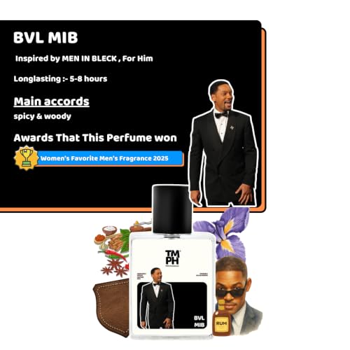 Image of TMPerfumehouseBvl MIB EDP for Men | Spicy, Woody & Long Lasting Perfume Spray | Warmspicy, Woody & Leather Fragrance | Luxury Gift for Him | TMPH | 50ml