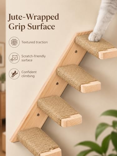 Árbol para gatos de pared, 1 unidad con 4 niveles miniatura 4