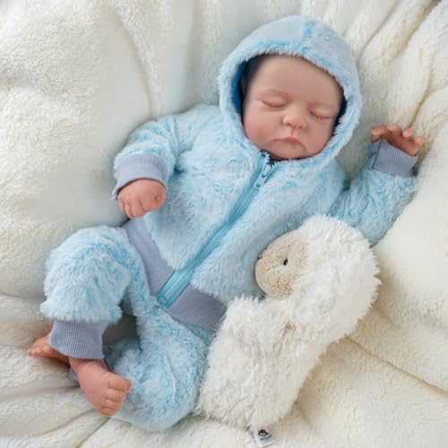 BABESIDE Lebensechte Reborn-Babypuppen Junge 20 Zoll Realistische Neugeborene Lebensechte Bewegliche Puppe für Kinder Weicher Stoffkörper mit Kleidung und Spielzeug, Geschenk für Kinder ab 3 Jahren – Bild 8