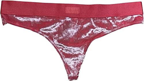 Victoria's Secret Pink Crushed Velvet Thong Panty/Underwear Color Pink Size Large New #TOP29