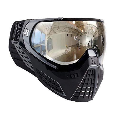 HK Army KLR Thermal Paintball Mask Goggle - Platinum Black/Grey-Chrome Lens