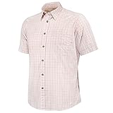 Beretta Men's Breathable Cotton Hunting Woods Short Sleeve Shirt, Green, Blue & Pink Fuchsia Check, XL