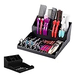 Frcolor ハサミブラシ立て シザトレー はさみ収納 ハサミ 自由収納 美髪道具収納ケース シザスタンド はさみ立て シザケース置き 美容師 理容師 セルフカット カット ヘアホルダーオーガナイザー（黒い）