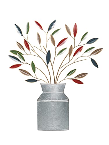Vase décoratif mural en métal Hosley de 61 cm pour salon