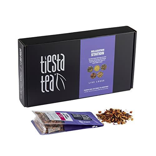 Tiesta Tea - Loose Leaf Herbal Tea Gift Box, 5 Pouches, Medium To No Caffeine, Hot & Iced Tea, Includes Chamomile, Ginger, Matcha And Detox Tea, Natural Ingredients, Tea Variety Box #TOP3
