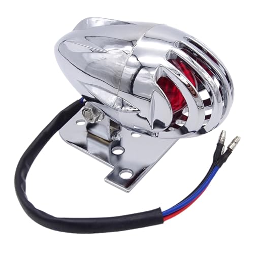 Clignotant moto argent pour plaque d'immatriculation Café Racer rétro