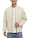 TBMPOY Men's Lightweight Bomber Jackets Light Casual Stylish Windbreaker Spring Fall Flight Golf Fashion Jacket for Men Light Khaki XL