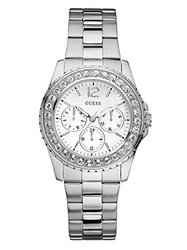 GUESS Factory Women's Silver-Tone Multifunction Watch, NS