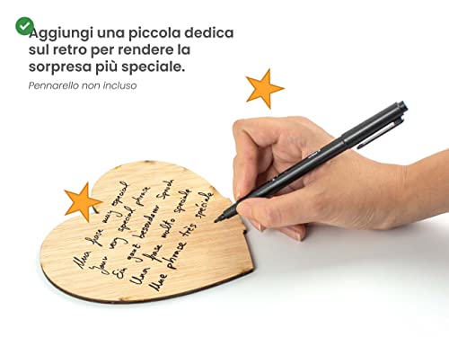 CONTRAXT Biglietto di ringraziamento in legno. Regali per ringraziare Amici speciali Regali originali Regali di compleanno addio amico amico uomo donna biglietti di ringraziamento (Grazie)