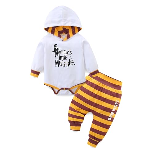 Image of Newborn Baby Boy Clothes Mamas Letter Print Plaid Hoodies Long Sleeve Tops Long Pants 2PCS Sweatsuit Set