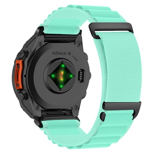 #VerdientProvisionen<br>QuickFit 22mm Nylon Armband Kompatible mit Garmin Fenix E/Fenix 8 47mm/Fenix 7 Pro/Fenix 7/Fenix 6 Sport Verstellbares Uhrenarmband für Garmin Epix (Gen 2)/Tactix 8 47mm Grün