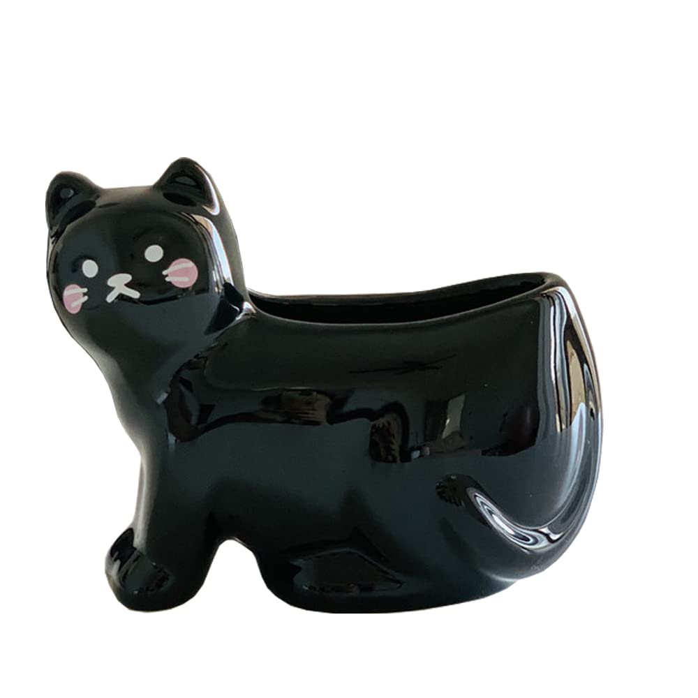 Repose-cuillère en céramique en forme de chat pour comptoir de cuisine, porte-baguettes multifonction, porte-ustensiles en céramique – Gadgets et accessoires de cuisine essentiels, cadeau décoratif
