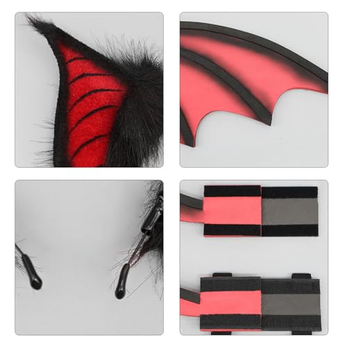 Chapeau de déguisement chauve-souris avec cerceau peluche pour fête - 7