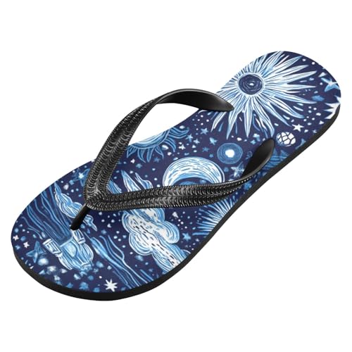 Mens Flip Flops Mandala Moon SunSandal Flip Flops for Women Summer Beach Slipper 214B8431