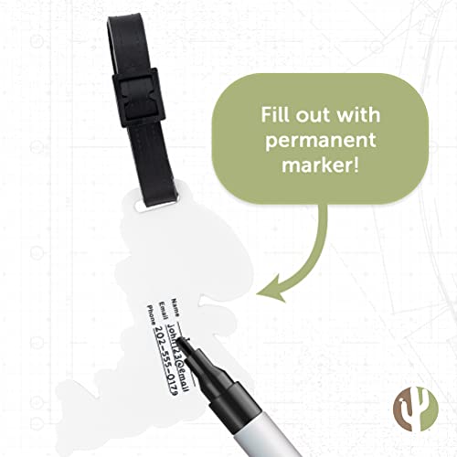 Desert Cactus University of Mississippi Luggage Tag Rebels Ole Miss U of M Bag (PVC - Design A)3