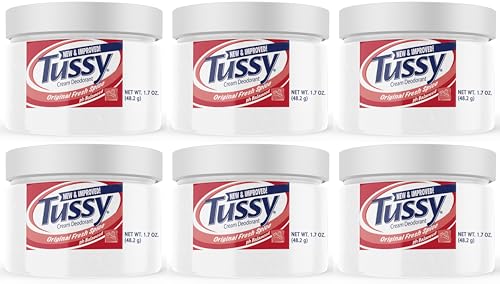 Tussy Deodorant Cream 1.7 Ounce (Pack of 6)