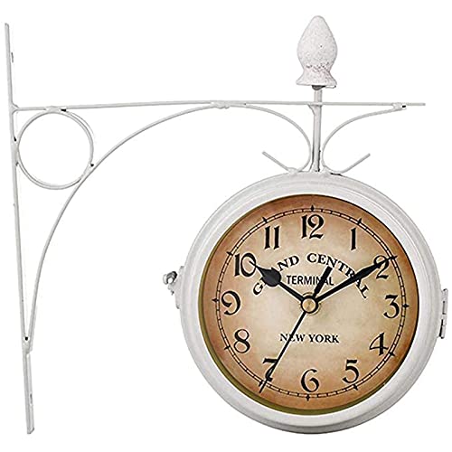 Horloge murale de jardin extérieur 8 pouces double face style Paddington