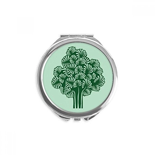 Miroir rond de maquillage portable fleurs pour sac à main