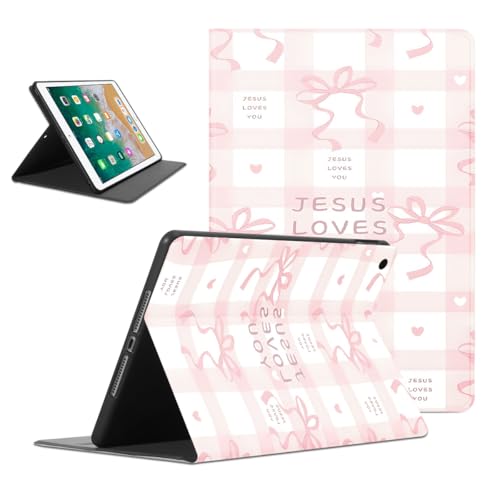 Étui de protection antichoc iPad 6e génération coque similicuir tablette 9.7 rose