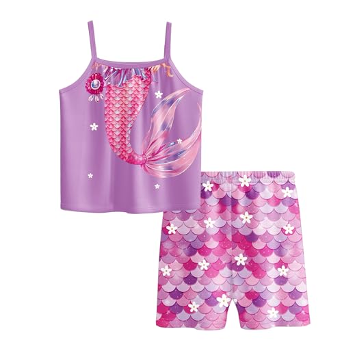 LQSZ Girls Short Sleeve Tank Top Set Toddler Summer for Kids