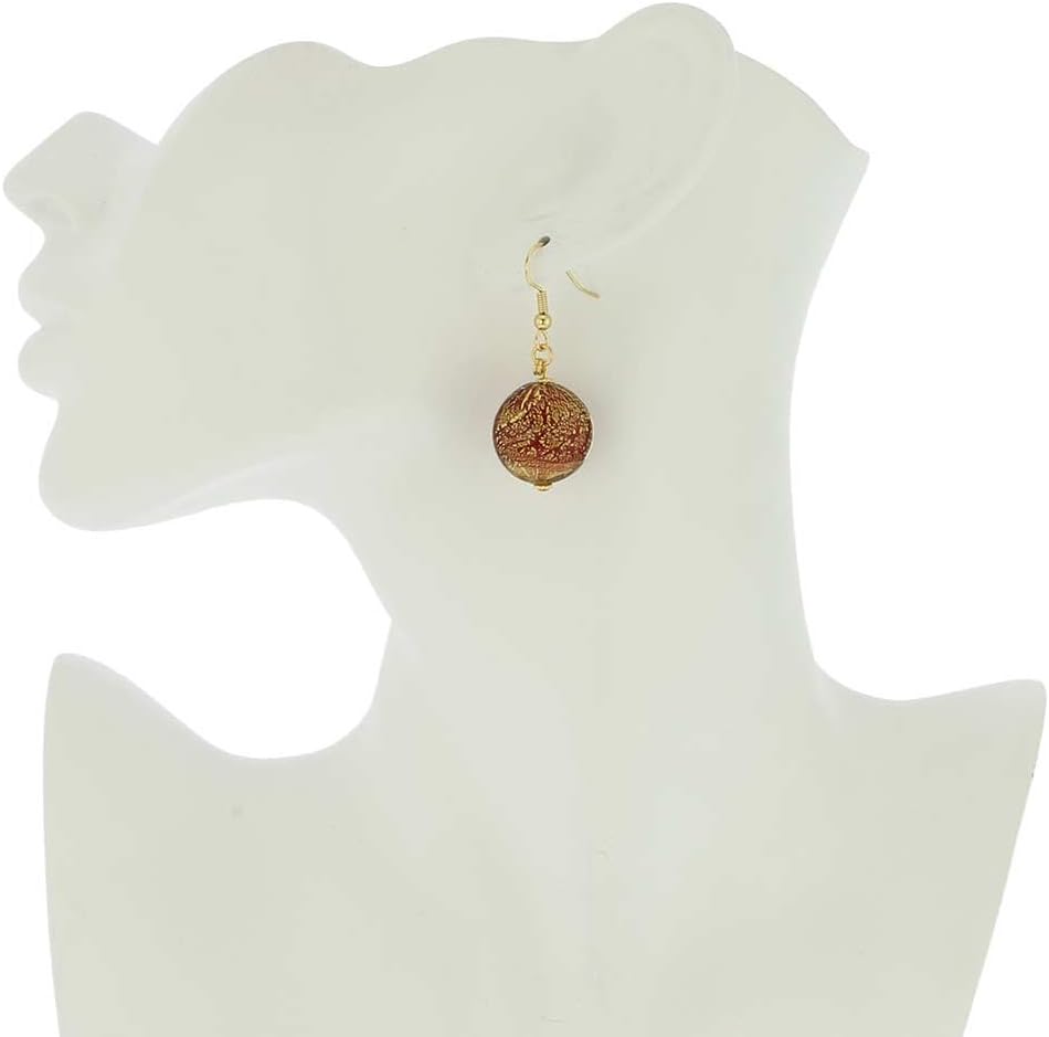 Glass Of Venice Murano Glass Ca D'Oro Earrings - Ruby Red