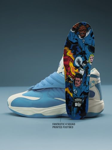 Image of The Souled Store Fantastic Four Men and Boys Blue Lace Up High Top Sneakers