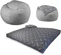 Algopix Similar Product 5 - CordaRoys Faux Fur Bean Bag Chair