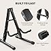 AW 6 Pcs Folding Guitar Stand Floor A-Frame with Foam Arms Black Instrument Display Universal for Acoustic Electric Bass