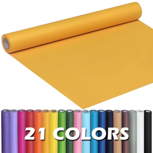 PerkHomy Orange Kraft Paper Roll 17.5 x 960 (80) for Gift Wrapping Bouquet Flower Art Painting Craft Writing Packaging Shipping 80GSM 55LB (Orange 17.5 x 80)