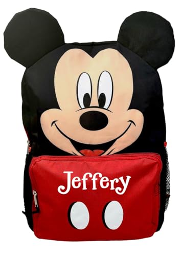 Personalized Backpack made from Disney Mickey Mouse Face Back to School or Travel Book Bag Backpack - 16 inches