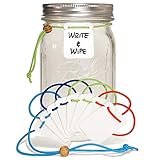 Zegghead Mason Jar Labels, Jar Tags with Elastic String Sharpie & COPIC Compatible, Bottle Labels, S