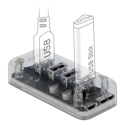 Delock Hub Externe USB 3.0 4 Ports - vue 5