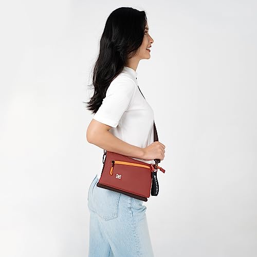 Image of Sherpani Zoom, Small Crossbody Purse, Nylon Crossbody Bag, Lightweight Cross Body Bag, Sleek Dual Pouch, Purses for Women
