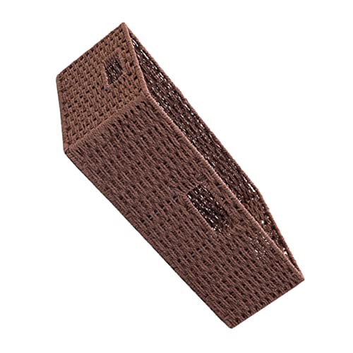 Panier de rangement en rotin incassable marron Zerodeko - 2