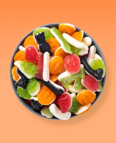 Vidal | Halloween Fruchtgummi Beutel 400g | 10 MINI BeutelI Glutenfrei & Fettfrei | Bunter Süßigkeiten Mix für Halloweenparty, Kindergeburtstag & Trick or Treat